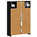 Mobiletto per specchio da bagno Rovere Nero 33 x 11,5 x 50 cm - Foto miniatura 9