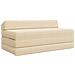 Divano Letto Pieghevole Crema 120 x 60 x 49 cm Tessuto - Foto miniatura 1