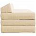 Divano Letto Pieghevole Crema 120 x 60 x 49 cm Tessuto - Foto miniatura 4