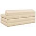 Divano Letto Pieghevole Crema 120 x 60 x 49 cm Tessuto - Foto miniatura 5