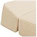 Divano Letto Pieghevole Crema 120 x 60 x 49 cm Tessuto - Foto miniatura 6
