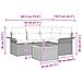 Set Divano da Giardino con cuscino 5 pcs Grigio polyrattan - Foto miniatura 9