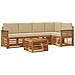 Set divano sezionale con cuscino 5 pcs Naturale - Foto miniatura 1