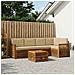 Set divano sezionale con cuscino 5 pcs Naturale - Foto miniatura 2