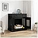 Mobile da cassa per cani Rovere Nero 80 x 47,5 x 80 cm - Foto miniatura 2