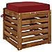 Cuscino per sedile a 1 pezzo SOEST 100% Poliestere Rosso Vino - Foto miniatura 2