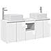 Set di Armadi da Bagno 3 pz Bianco Lucido 49,5 x 41 x 63 cm - Foto miniatura 1