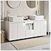 Set di Armadi da Bagno 3 pz Bianco Lucido 49,5 x 41 x 63 cm - Foto miniatura 7