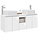 Set di Armadi da Bagno 3 pz Bianco Lucido 49,5 x 41 x 63 cm - Foto miniatura 8