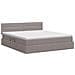 Letto con contenitore e materasso Tortora 180 x 200 cm Velluto - Foto miniatura 8