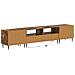 Mobile TV LED a 5 pezzi Rovere Fumo Legno ingegnerizzato - Foto miniatura 2