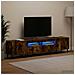 Mobile TV LED a 5 pezzi Rovere Fumo Legno ingegnerizzato - Foto miniatura 4