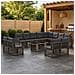 Set Divano da Giardino 13 pz Grigio e Grigio Scuro polyrattan - Foto miniatura 5