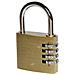 Lucchetto Con Combinazione A 4 Cifre Da Mm. 40, Con Arco In Acciaio E Corpo In Ottone. - Foto miniatura 1