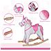 Dondolo In Legno Unicorno Cavalcabile Bianco E Rosa - Foto miniatura 3