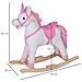 Dondolo In Legno Unicorno Cavalcabile Bianco E Rosa - Foto miniatura 4