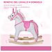 Dondolo In Legno Unicorno Cavalcabile Bianco E Rosa - Foto miniatura 6