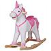 Dondolo In Legno Unicorno Cavalcabile Bianco E Rosa - Foto miniatura 1