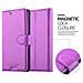 Custodia Compatibile Con Sony Xperia X In Violetta Ametista - Coperchio Protettiva Con Chiusura Magnetica, Funzione Stand E Tasca Per Le Carte - Foto miniatura 2