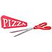 Forbici Per Pizza Con Paletta Per Servire Rosso - Foto miniatura 4