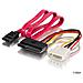 SATA power supply cable, Maschio / femmina, 0,65m, Rosso - Foto miniatura 1