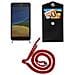 Catena Di Telefoni Cellulari Compatibile Con Motorola Moto G5 In Rosso Rubino - Coperchio Protettivo In Silicone Con Anelli D'argento, Cinturino In Corda E Custodia Staccabile - Foto miniatura 7