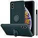 Custodia Compatibile Con Apple Iphone Xs Max In Liquid Verde - Coperchio Protettivo In Silicone Tpu Flessibile Con Anello - Foto miniatura 1