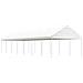 Gazebo Con Tetto Bianco 15,61x4,08x3,22 M In Polietilene - Foto miniatura 1
