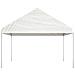 Gazebo Con Tetto Bianco 15,61x4,08x3,22 M In Polietilene - Foto miniatura 3
