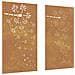 Decorazioni Muro Da Giardino 2pz 105x55 Cm Fiore Acciaio Corten - Foto miniatura 2
