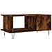 Tavolino Da Salotto Rovere Fumo 90x50x40cm In Legno Multistrato - Foto miniatura 2
