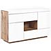 Credenza Bianco E Legno Chiaro Goran - Foto miniatura 5