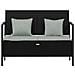 Panca Da Giardino A 2 Posti Con Cuscini In Polyrattan Nero - Foto miniatura 2