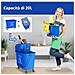 Carrello per Pulizie in Plastica PP da 20L con Secchio e Strizzatore, 60x27x70.5 cm, Blu - Foto miniatura 3
