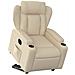 Poltrona Alzapersona Reclinabile Elettrica Crema In Tessuto - Foto miniatura 3