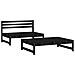 Set Salotto Da Giardino 2 Pz Nero In Legno Massello Di Pino - Foto miniatura 2