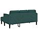 Divano angolare 3 posti  Verde scuro 160 cm in tessuto - Foto miniatura 4