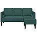 Divano angolare 3 posti  Verde scuro 160 cm in tessuto - Foto miniatura 5