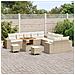 Set Divano da Giardino a 13 Pezzi con Cuscini Beige Polyrattan Acacia, Set da Pranzo da Giardino a 3 Pezzi con Cuscini Beige Polyrattan Acacia - Foto miniatura 3