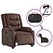 Poltrona Reclinabile Elettrica Marrone in Similpelle - Foto miniatura 6