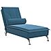Chaise Longue Massaggi con Cuscino a Rullo Blu in Velluto - Foto miniatura 1