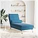 Chaise Longue Massaggi con Cuscino a Rullo Blu in Velluto - Foto miniatura 3