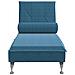 Chaise Longue Massaggi con Cuscino a Rullo Blu in Velluto - Foto miniatura 4