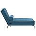 Chaise Longue Massaggi con Cuscino a Rullo Blu in Velluto - Foto miniatura 5