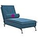 Chaise Longue Massaggi con Cuscino a Rullo Blu in Velluto - Foto miniatura 7