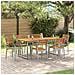Set da pranzo da giardino 7 pezzi in legno massello di acacia e metallo - Foto miniatura 2