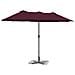 Ombrello da giardino Rosso bordò 370 x 197 x 239 cm - Foto miniatura 3