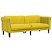 Set di Divani 3 pz Giallo in Velluto - Foto miniatura 5
