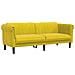 Set di Divani 3 pz Giallo in Velluto - Foto miniatura 6