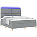Letto a molle con materasso Grigio chiaro 180 x 200 cm Tessuto - Foto miniatura 3